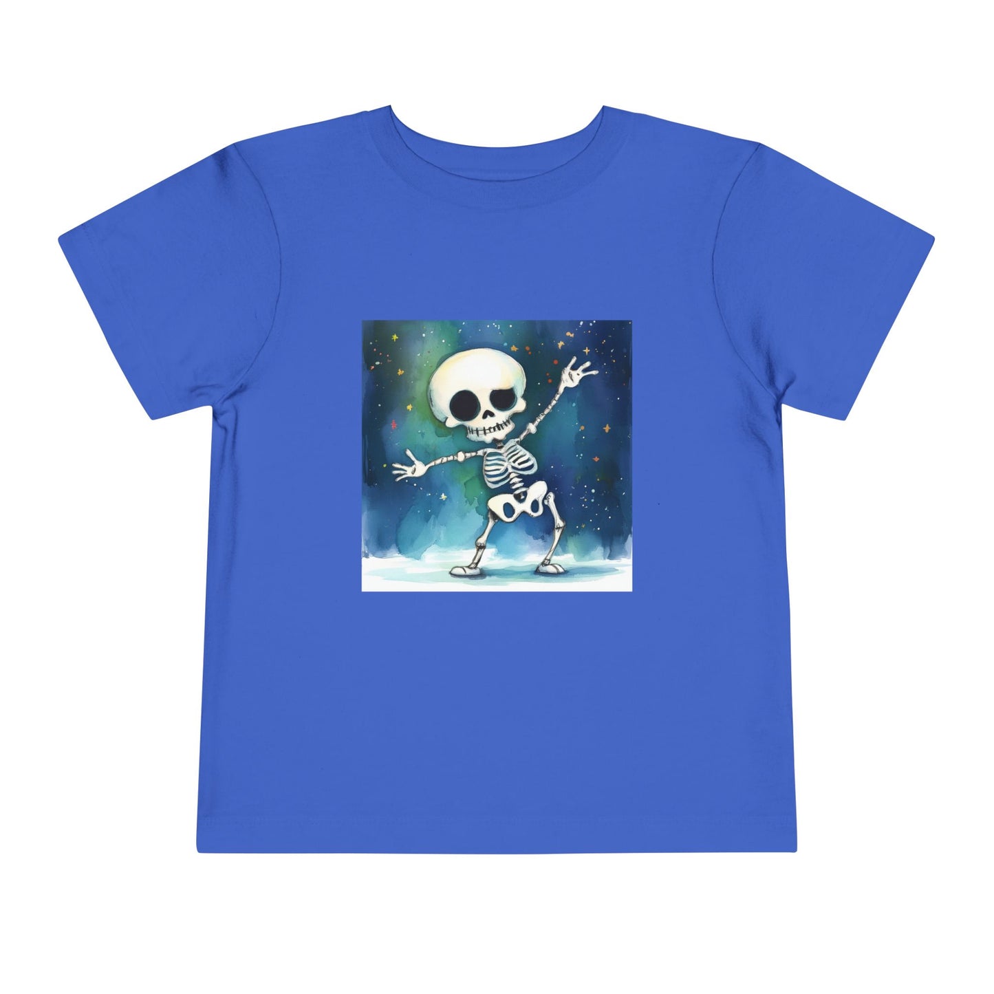 Cute Dancing Skeleton Toddler Short Sleeve Tee