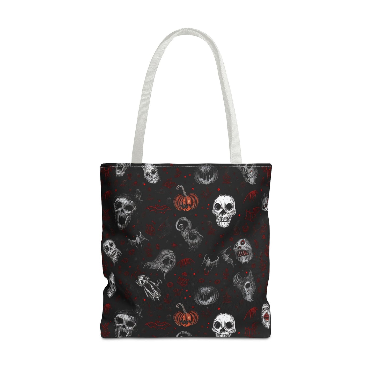 Scary Halloween Pattern Tote Bag (AOP)