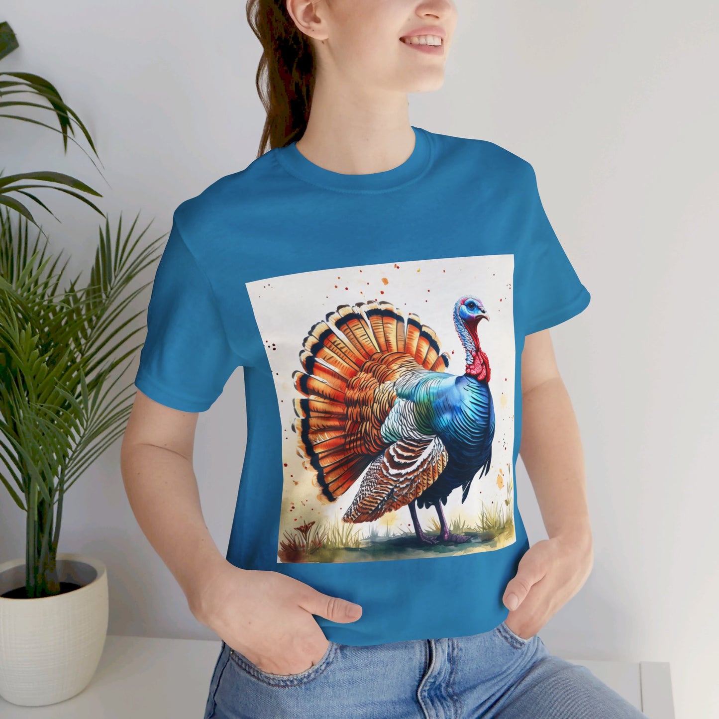 Cute Turkey Unisex Jersey Short Sleeve Tee