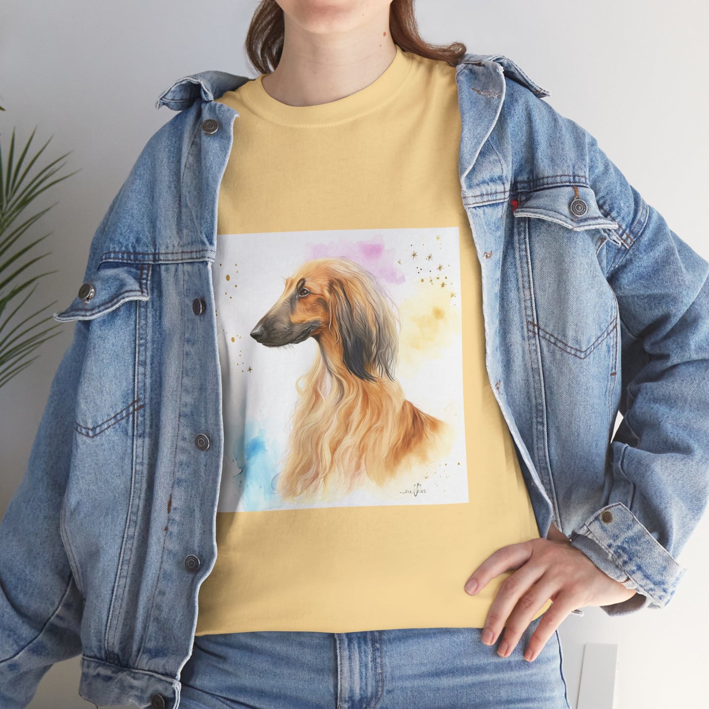 Afghan Hound Puppy Unisex Heavy Cotton Tee