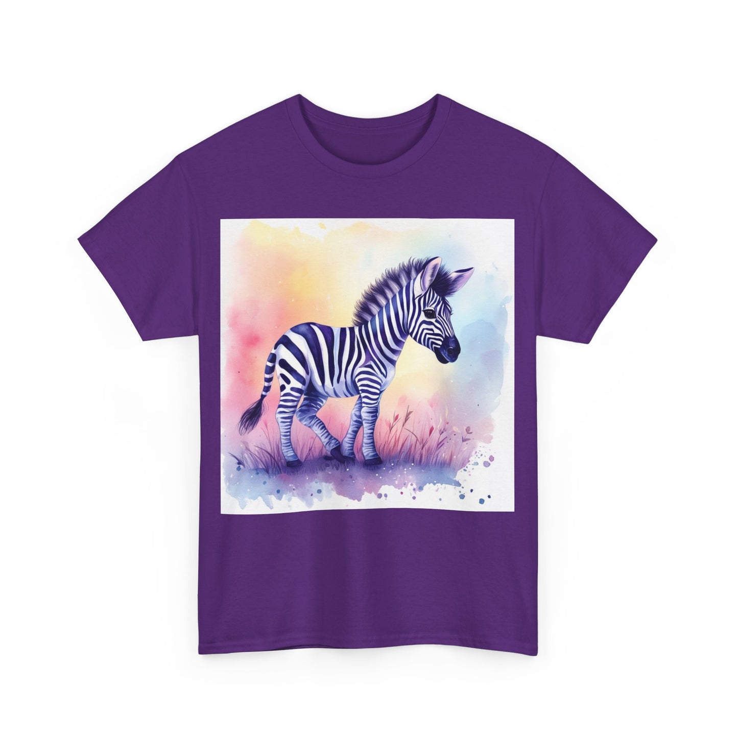 Lovable Baby Zebra Unisex Heavy Cotton Tee