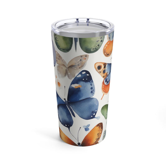 Watercolor Butterfly Tumbler 20oz