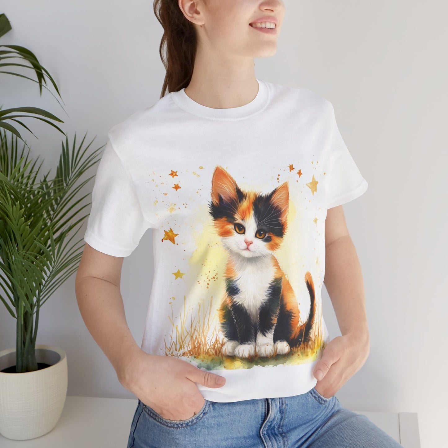 Cute Calico Kitten Unisex Jersey Short Sleeve Tee