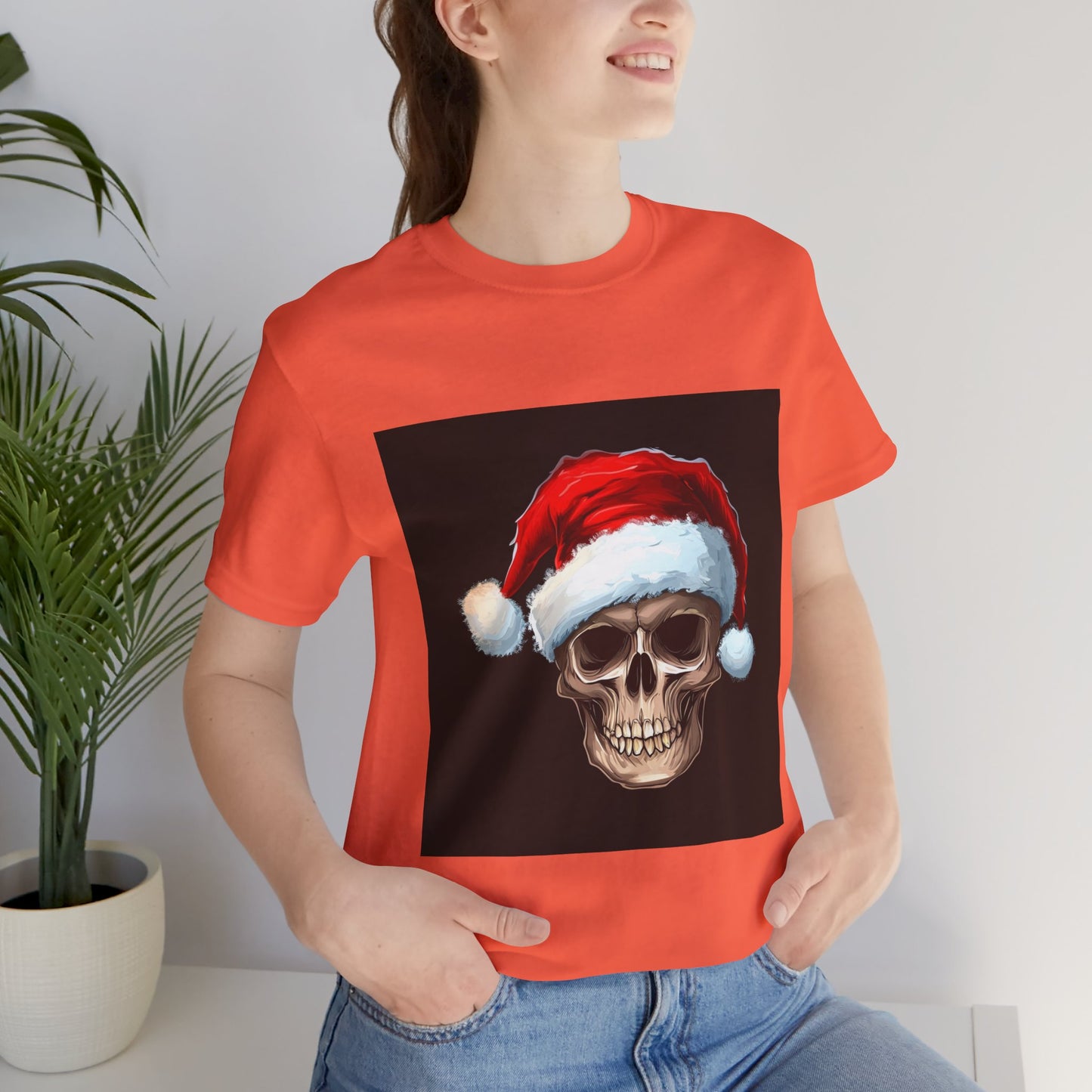 Santa Hat Skull Unisex Jersey Tee