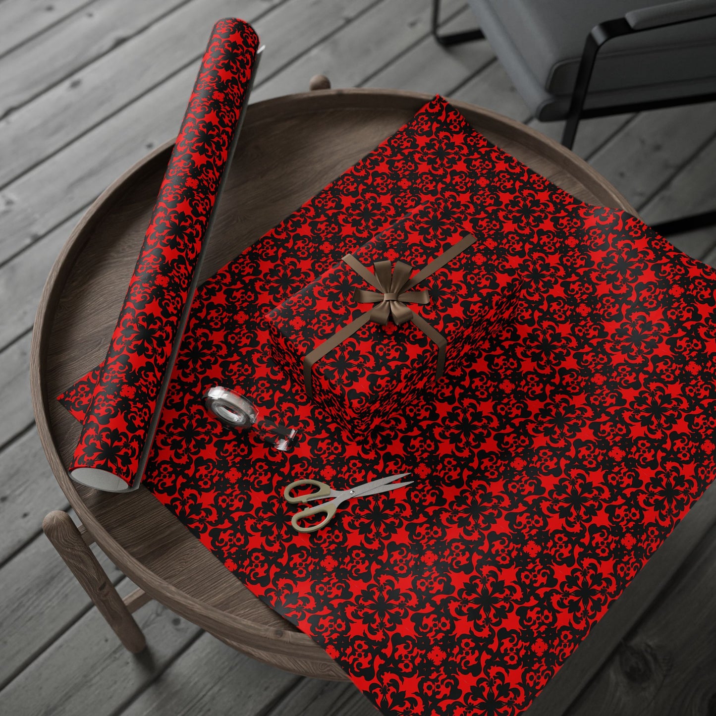 Black and Red Elegant Pattern Wrapping Papers