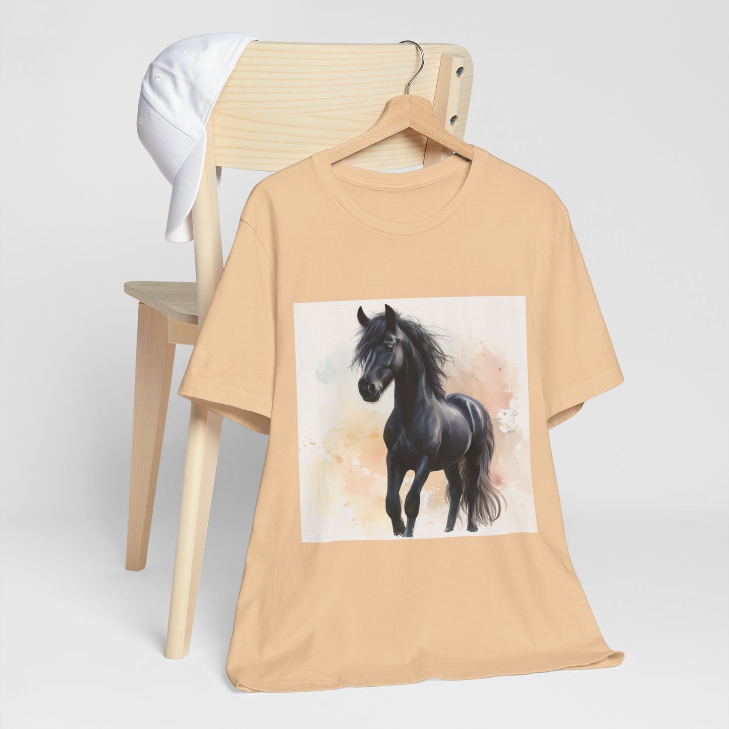 Playful Black Horse Unisex Jersey Short Sleeve Tee