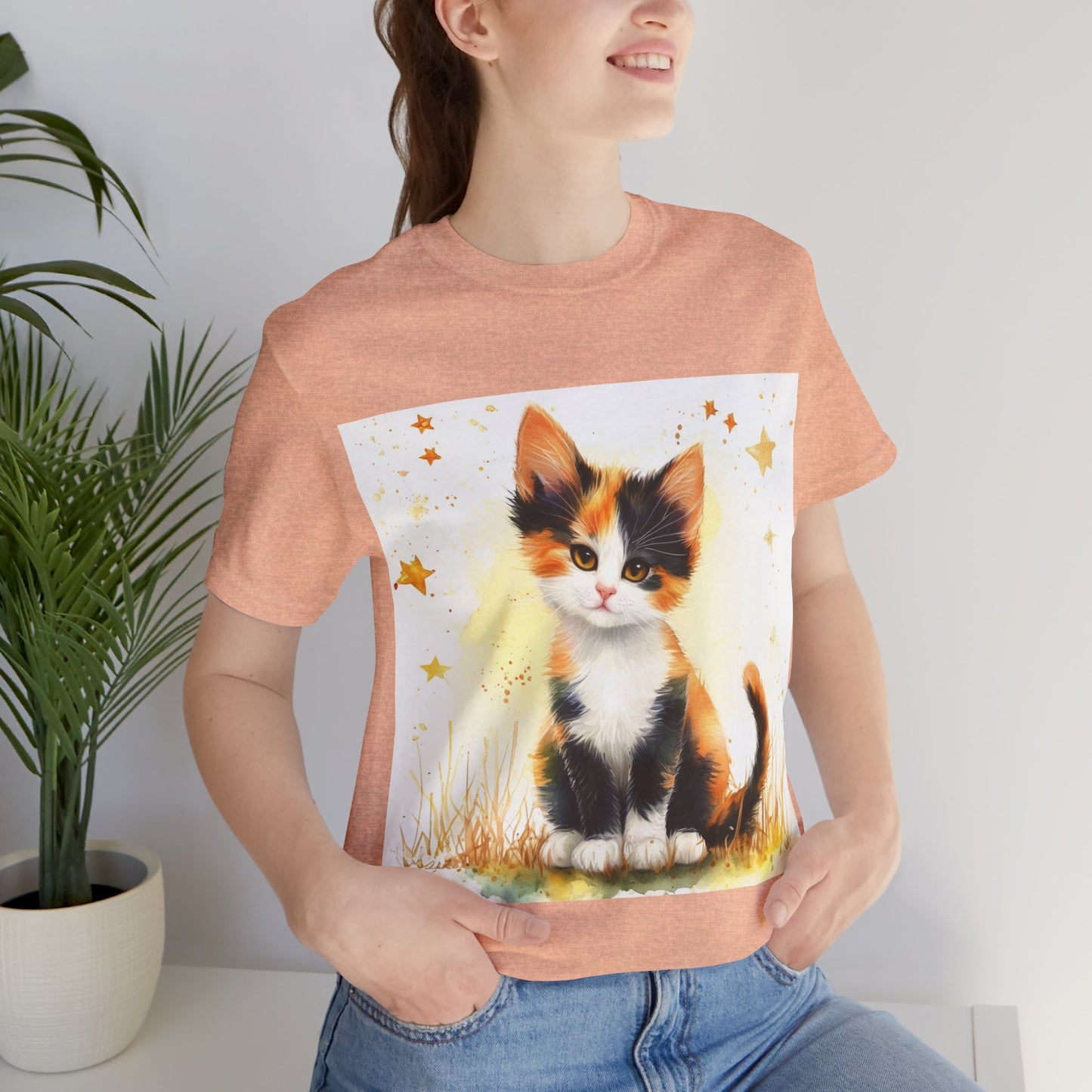 Cute Calico Kitten Unisex Jersey Short Sleeve Tee