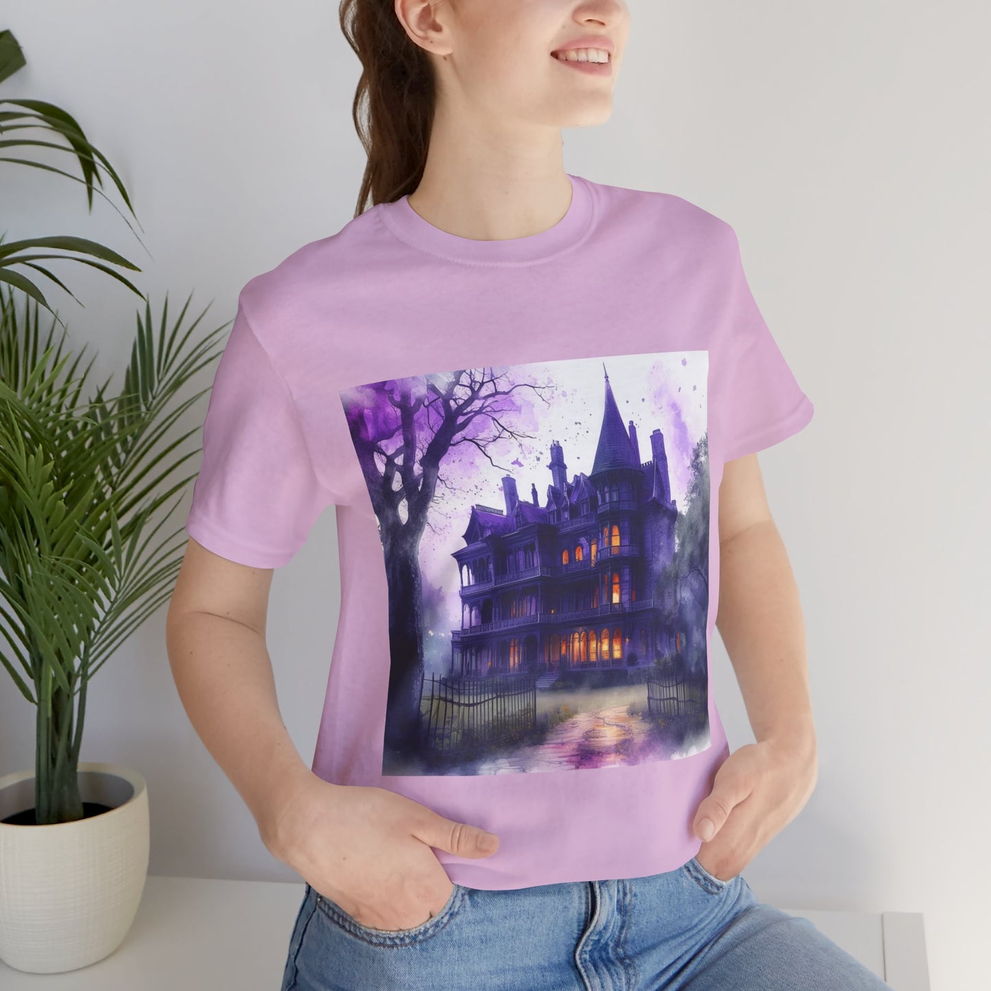 Haunted House Unisex Jersey Short Sleeve Tee