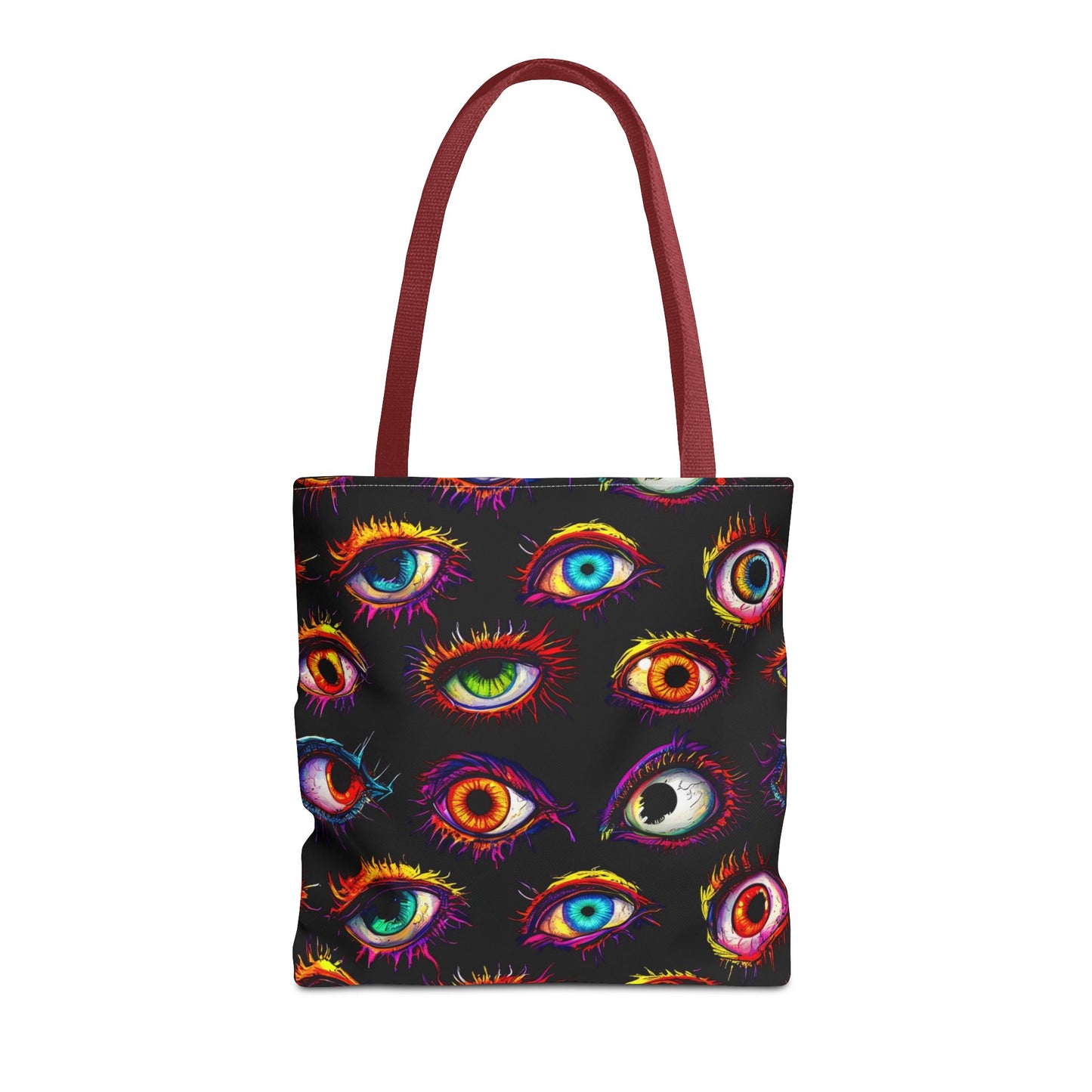 Colorful Spooky Eye Pattern Tote Bag (AOP)