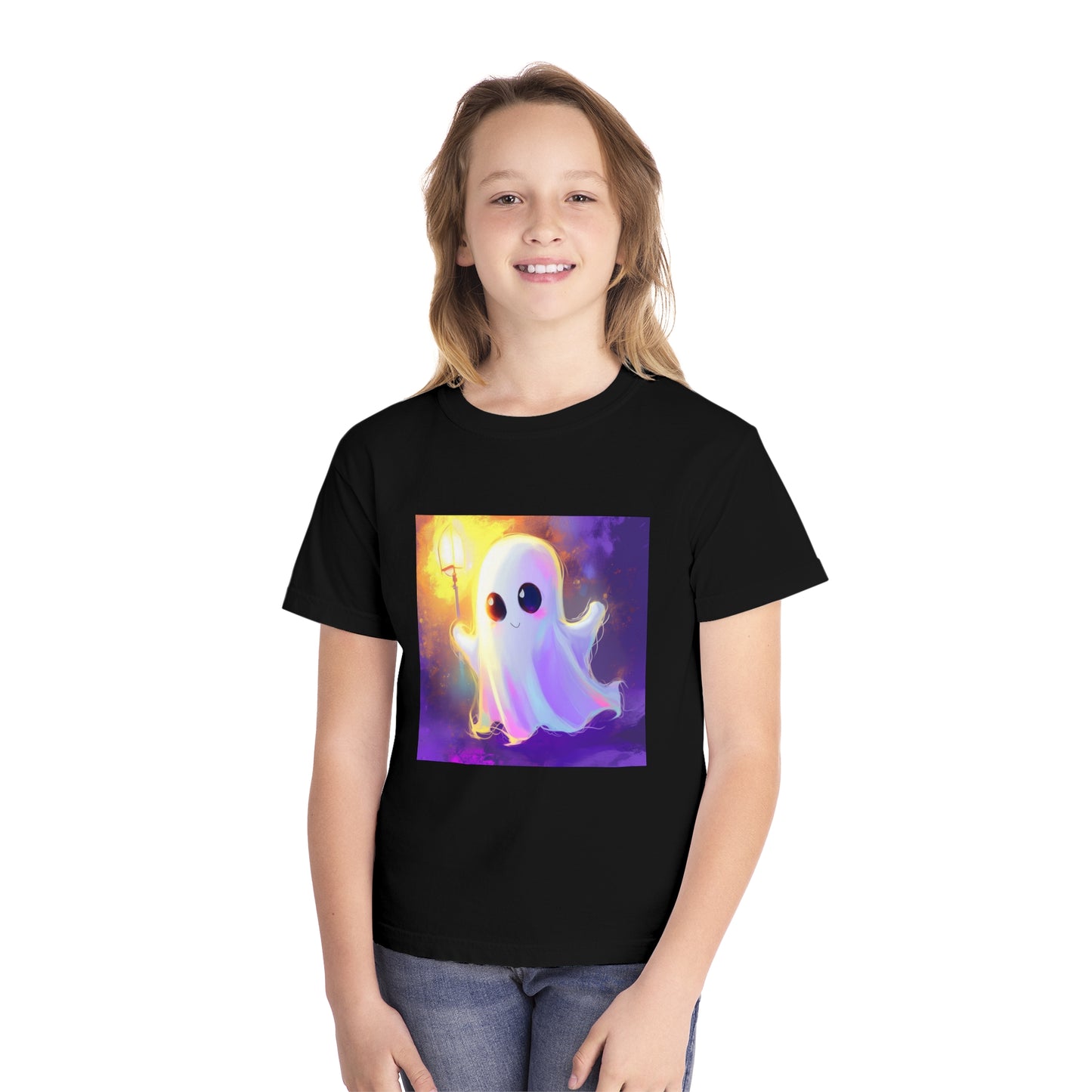 Cute Cartoon Ghost Youth Midweight Tee