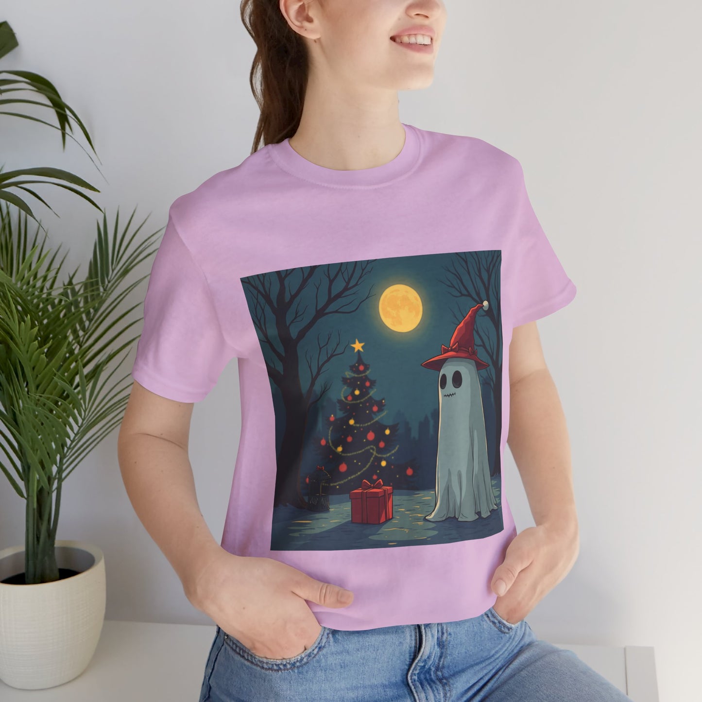 Comic Holiday Ghost Unisex Jersey Tee