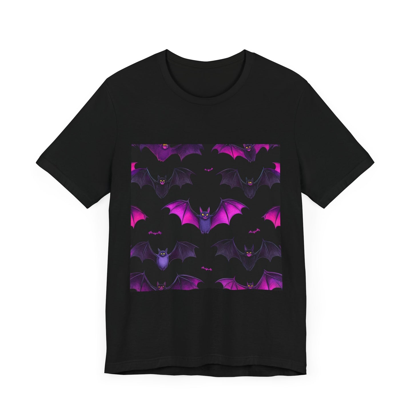 Halloween Bat Pattern Unisex Jersey Short Sleeve Tee