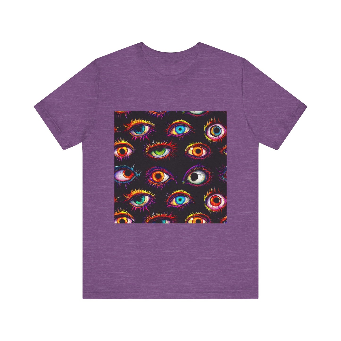 Colorful Spooky Eye Pattern Unisex Jersey Short Sleeve Tee