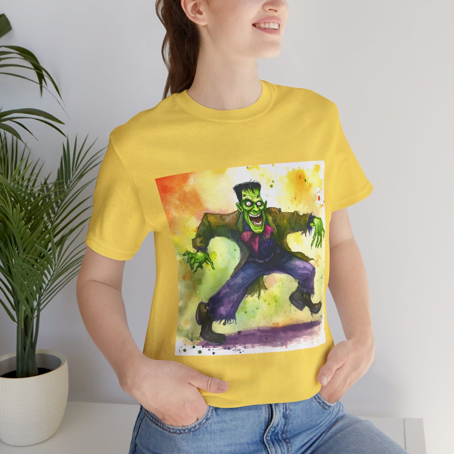 Quirky Frankenstein Unisex Jersey Short Sleeve Tee