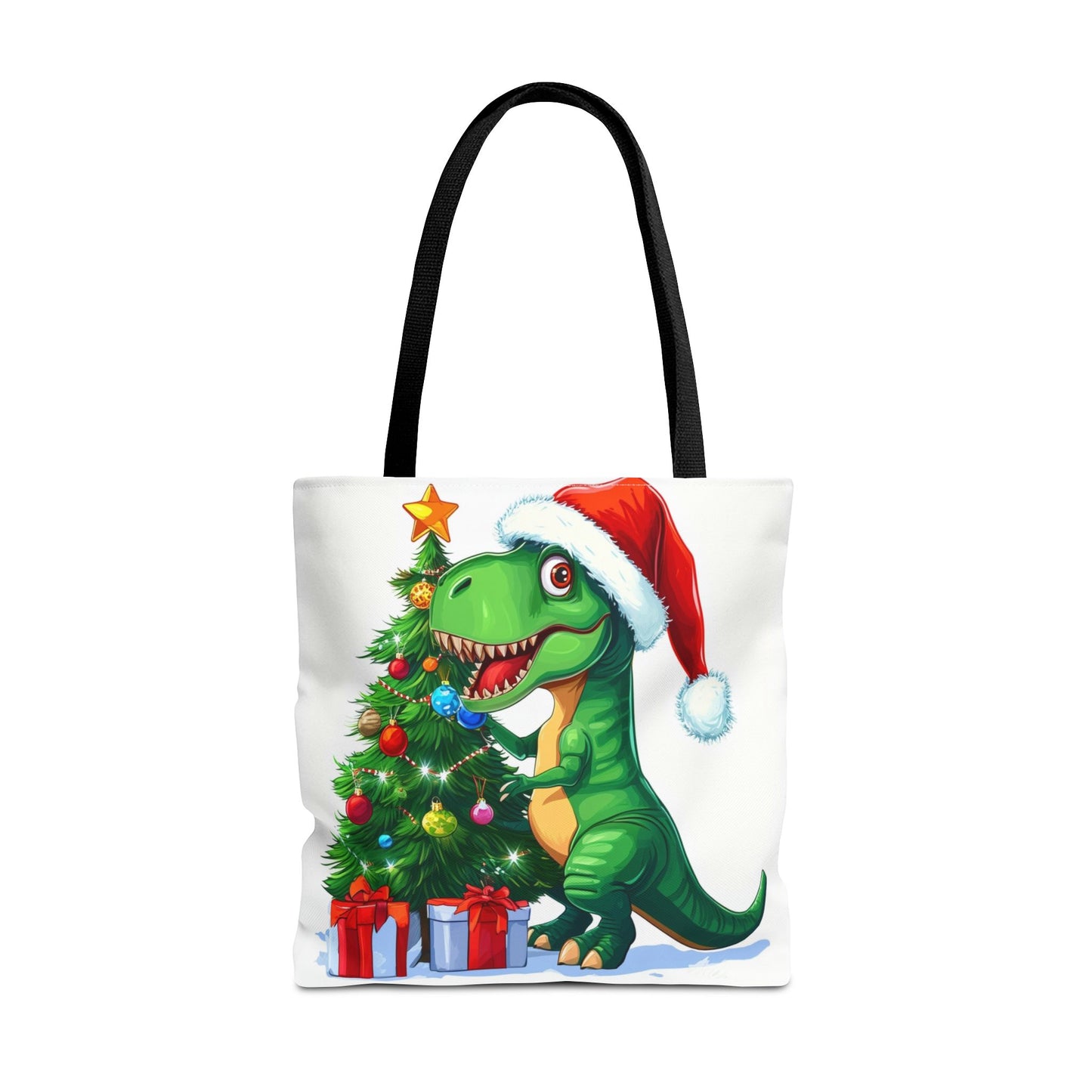 Holiday T-Rex Tote Bag (AOP)