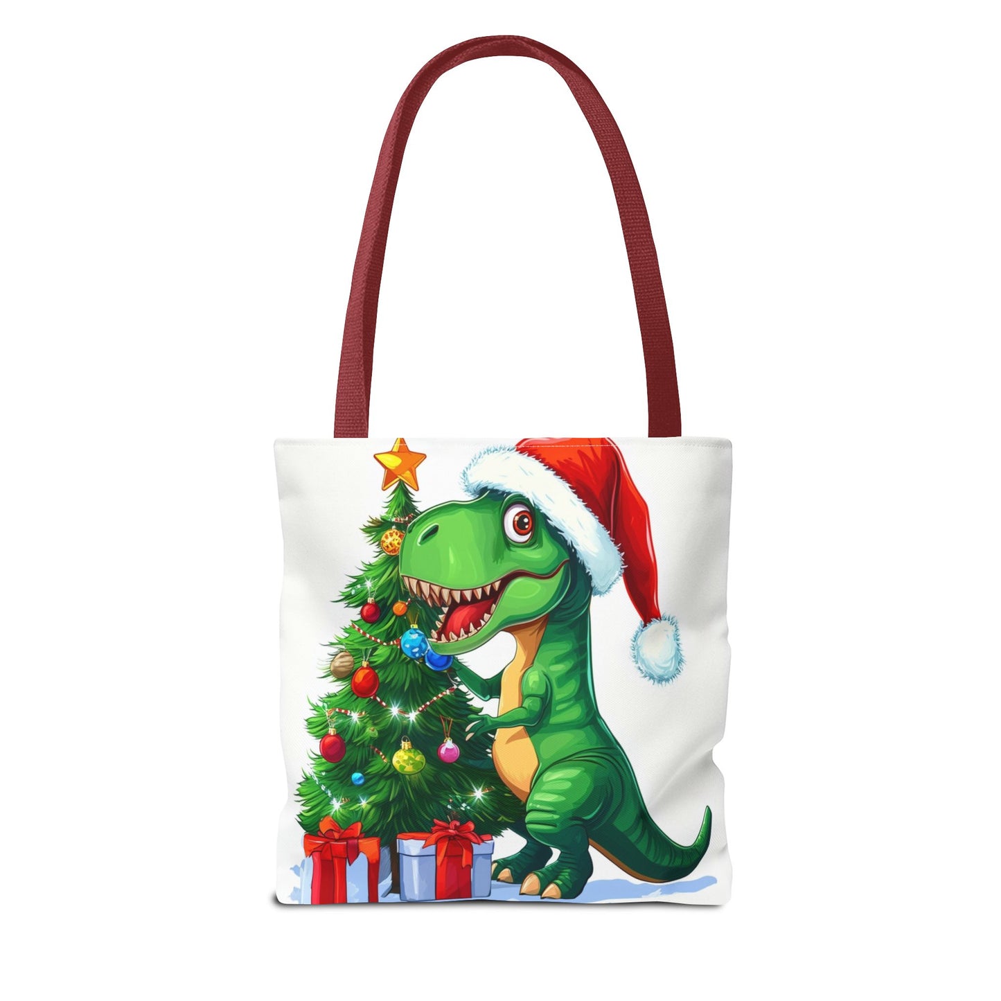 Holiday T-Rex Tote Bag (AOP)