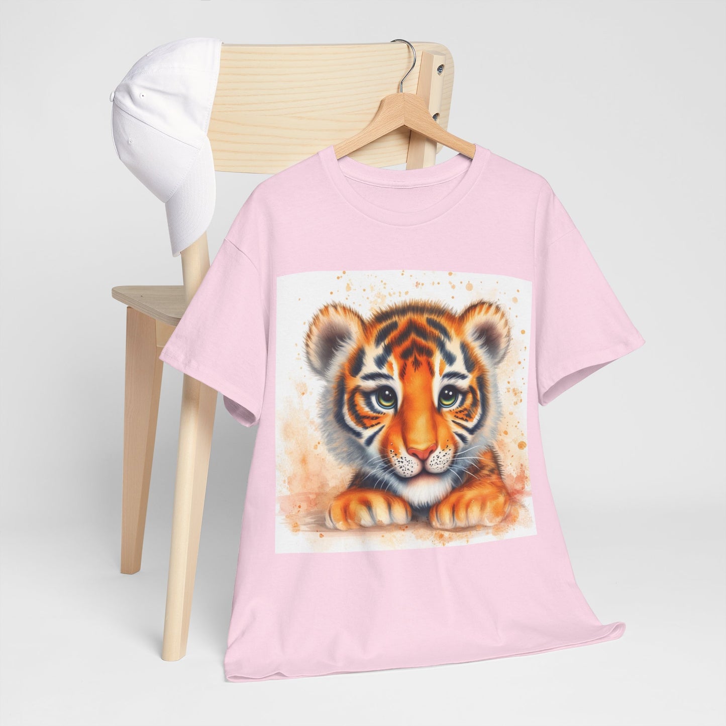 Cute Tiger Unisex Heavy Cotton Tee