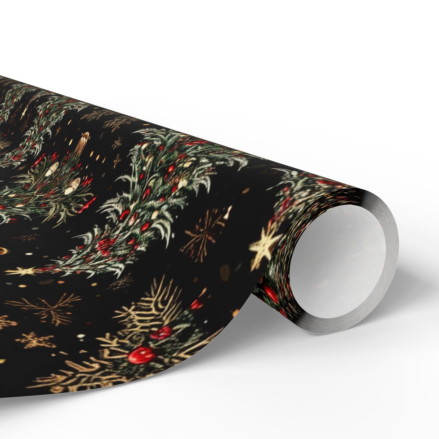 Dark Christmas Tree Pattern Wrapping Papers