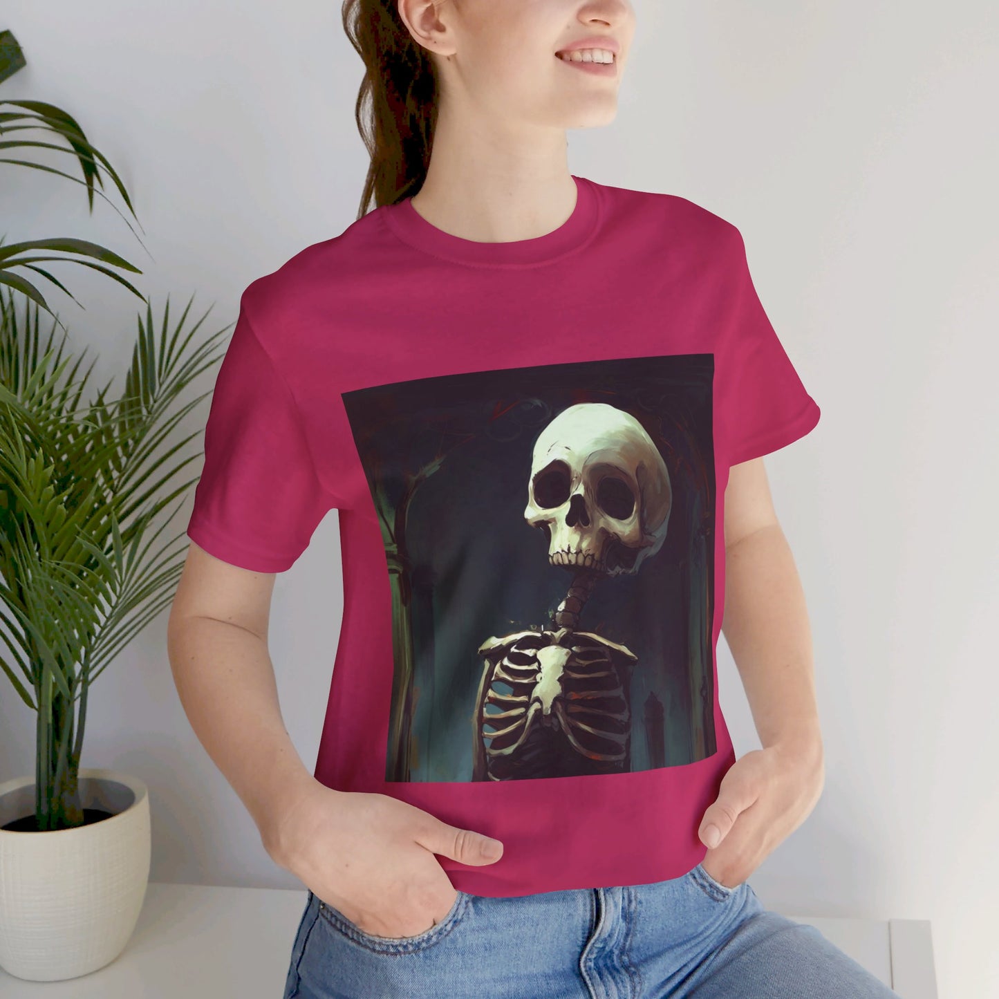 Scary Skeleton Unisex Jersey Short Sleeve Tee