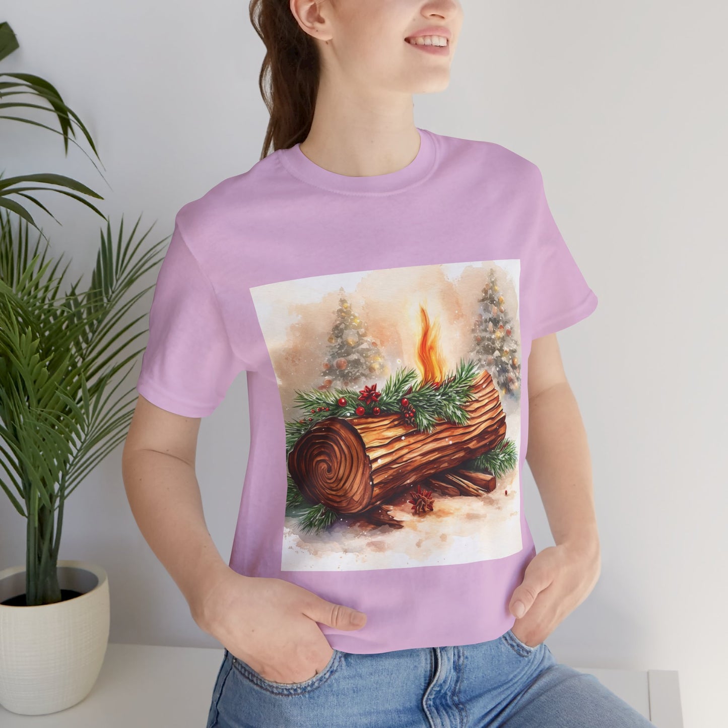 Yule Log Unisex Jersey Tee