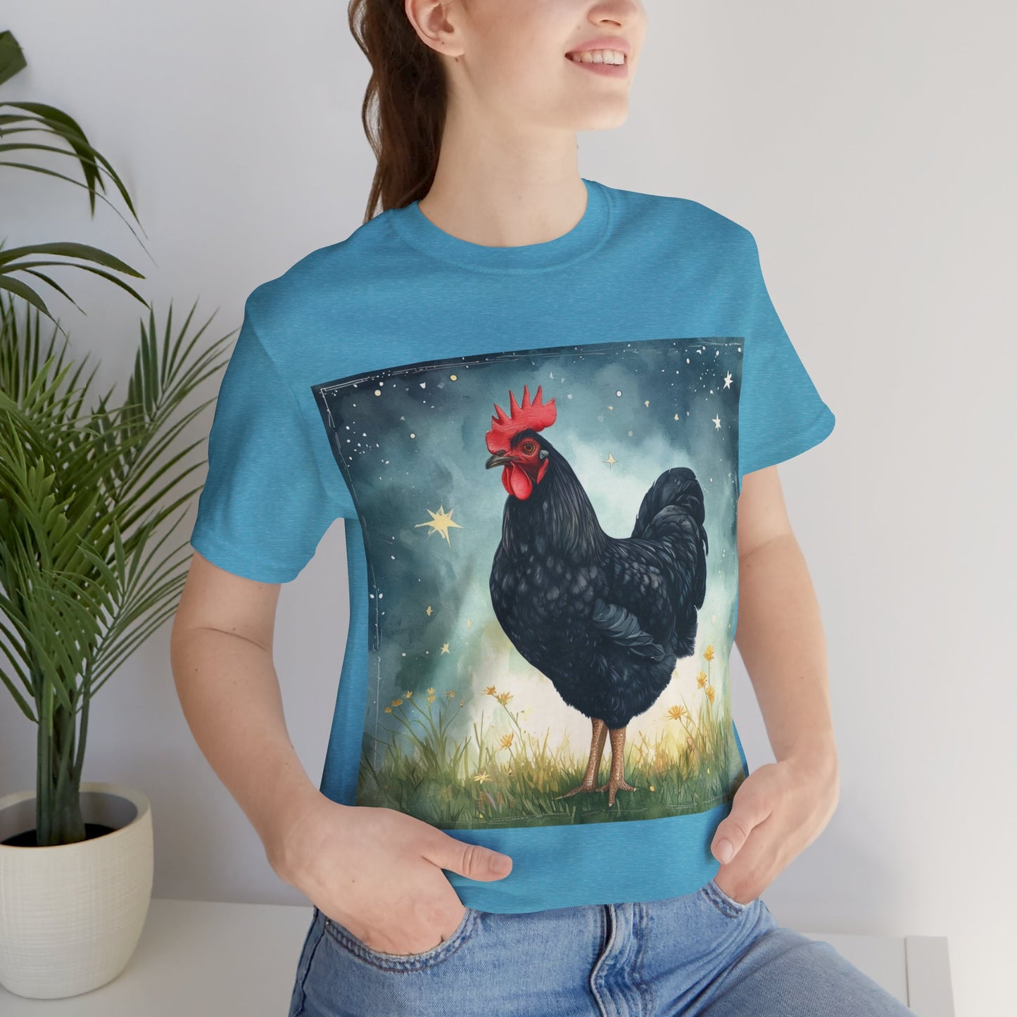 Black Chicken Unisex Jersey Short Sleeve Tee