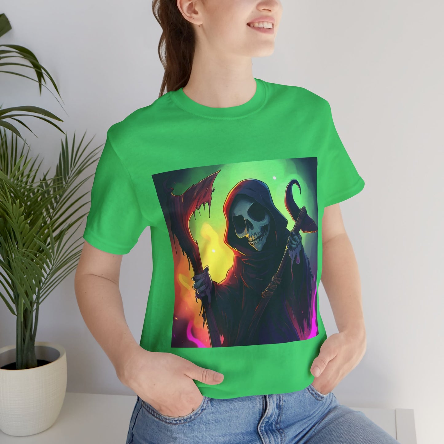 Colorful Grim Reaper Unisex Jersey Short Sleeve Tee