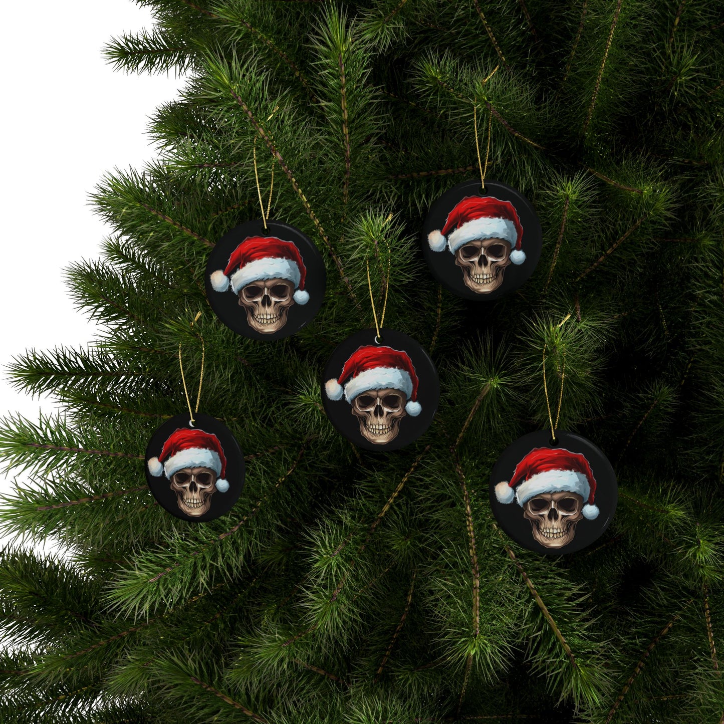 Goth Holidays Tree Ceramic Ornaments (1pcs, 5pcs, 10pcs, 20pcs)