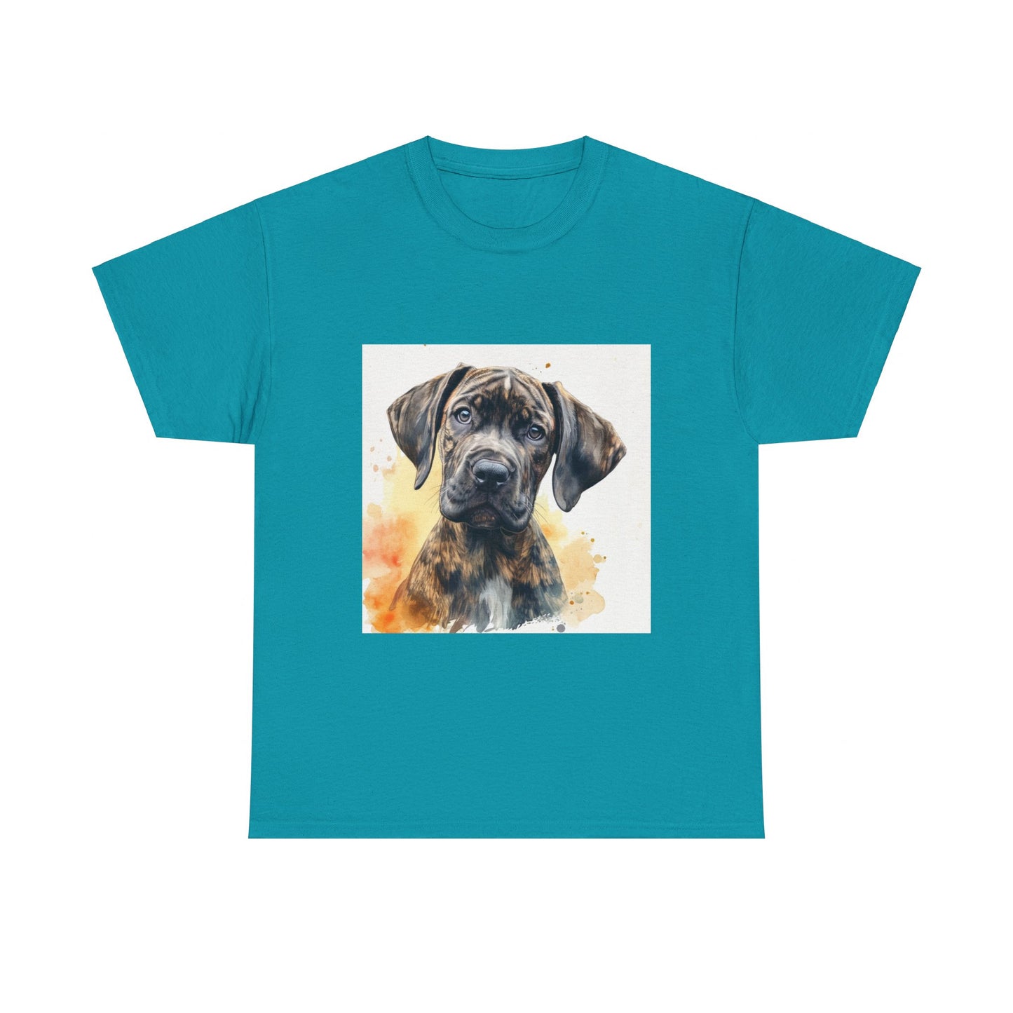 Brindle Great Dane Puppy Unisex Heavy Cotton Tee