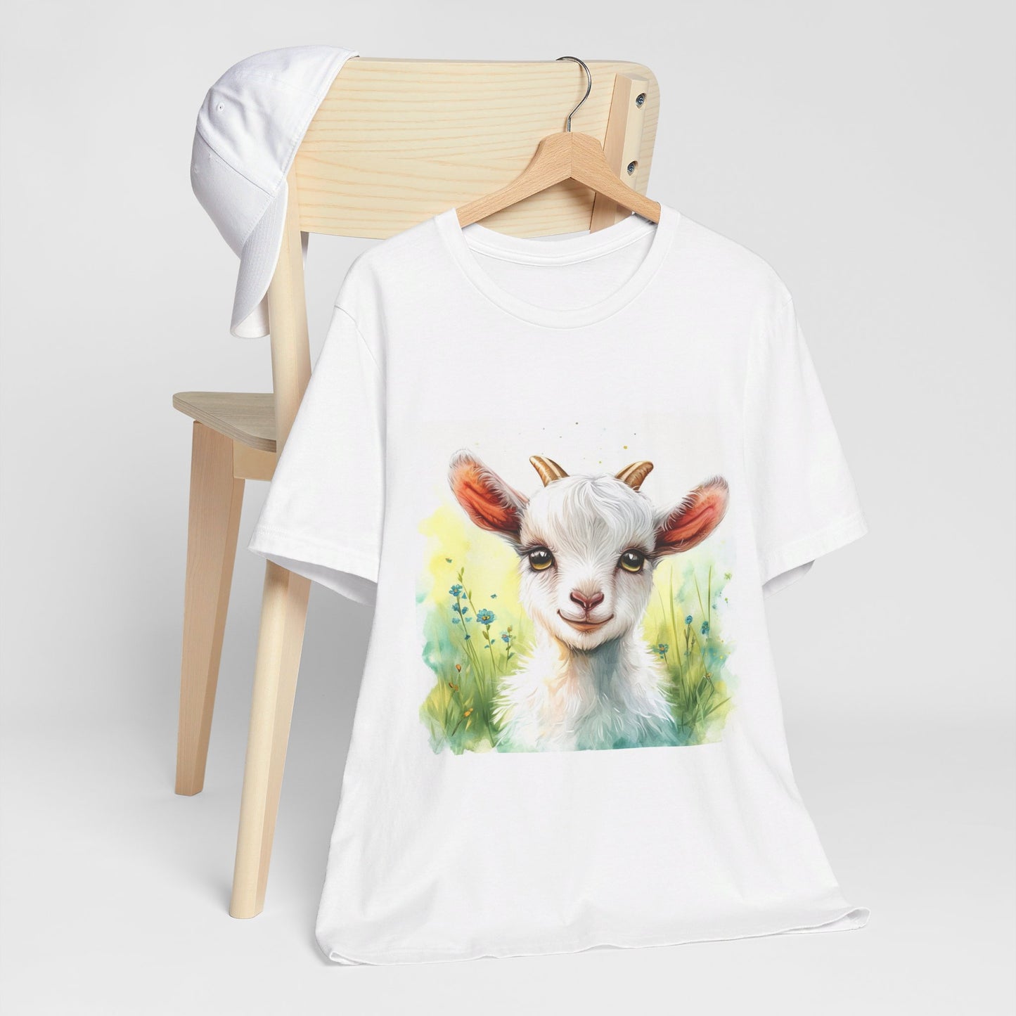 Cute Cartoon Goat Unisex Jersey Short Sleeve Tee