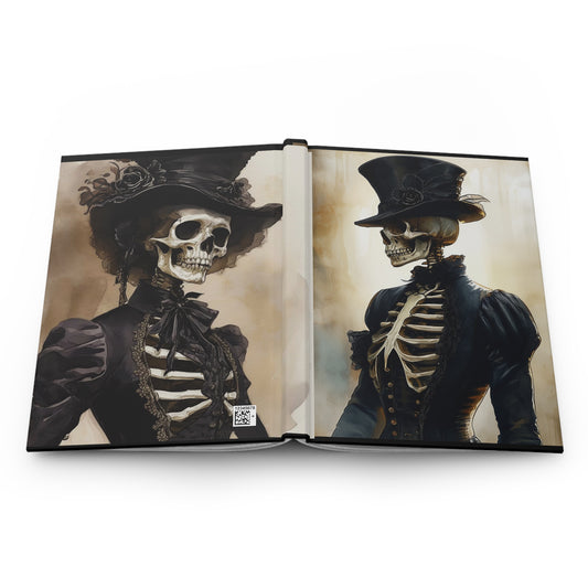 Elegant Victorian Skeleton Hardcover Journal Matte