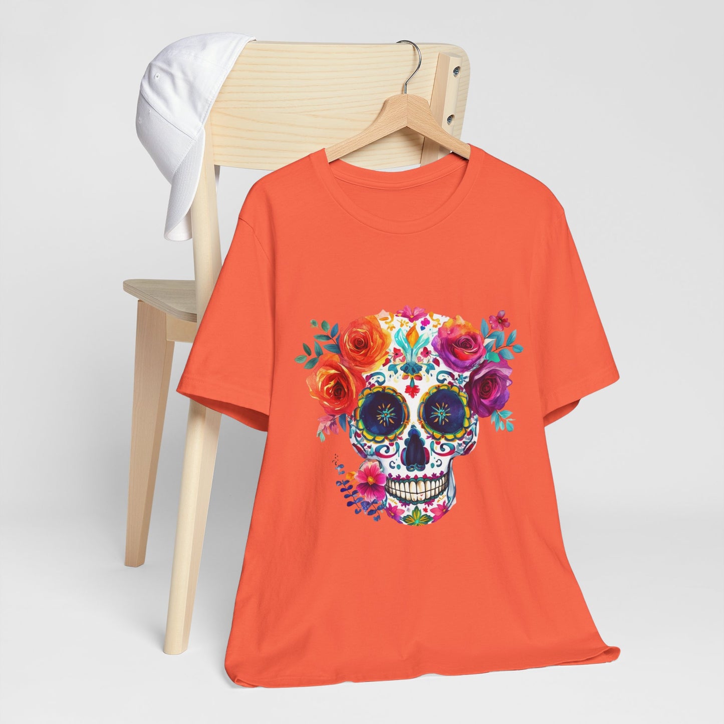 Day of the Dead Bright Sugar Skull Unisex Jersey Short Sleeve Tee