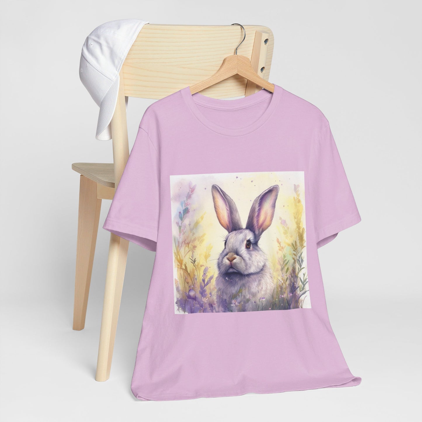 Realistic Cute Bunny Unisex Jersey Short Sleeve Tee