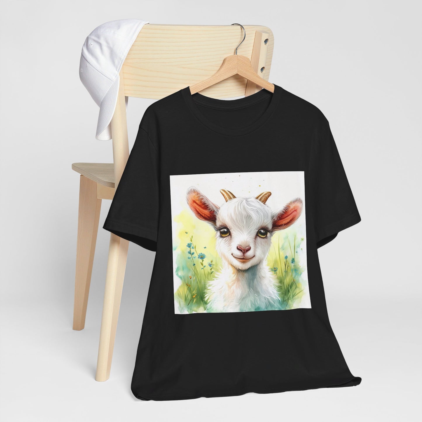 Cute Cartoon Goat Unisex Jersey Short Sleeve Tee