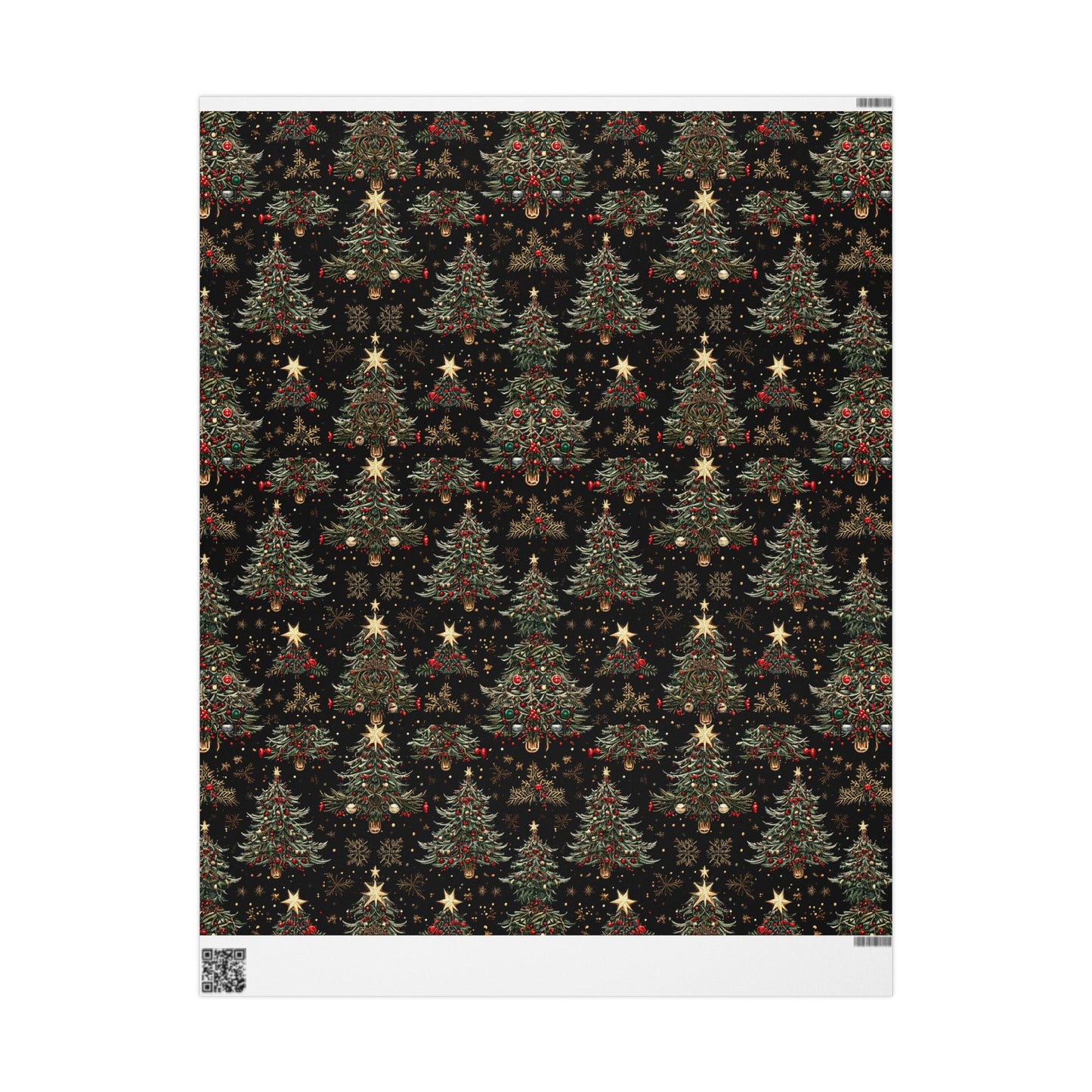 Dark Christmas Tree Pattern Wrapping Papers