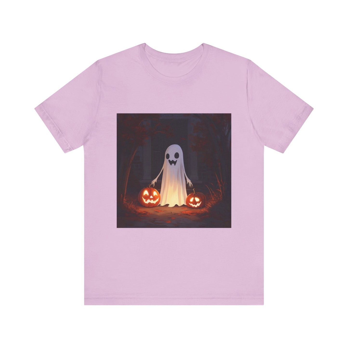 Cute Ghost and Pumpkins Unisex Jersey Short Sleeve Tee