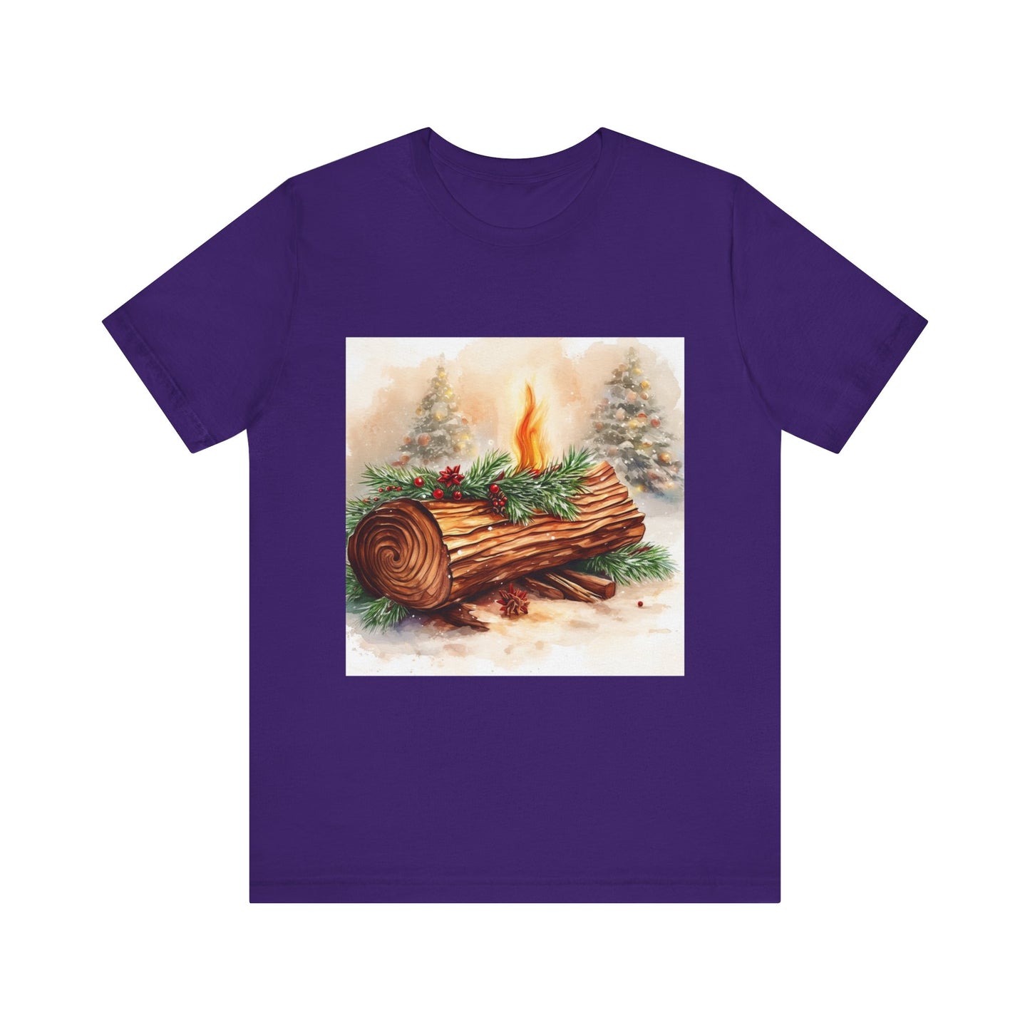 Yule Log Unisex Jersey Tee