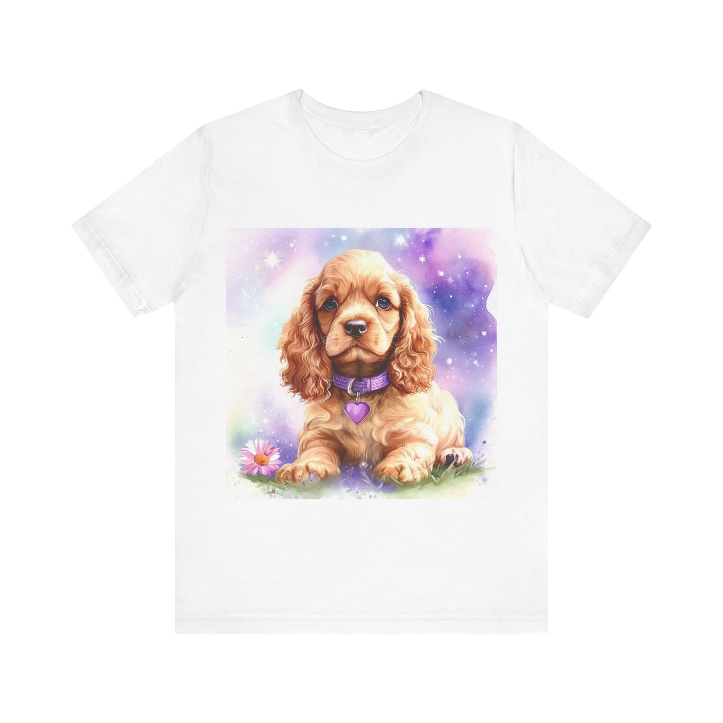 Cute Cocker Spaniel Unisex Jersey Short Sleeve Tee