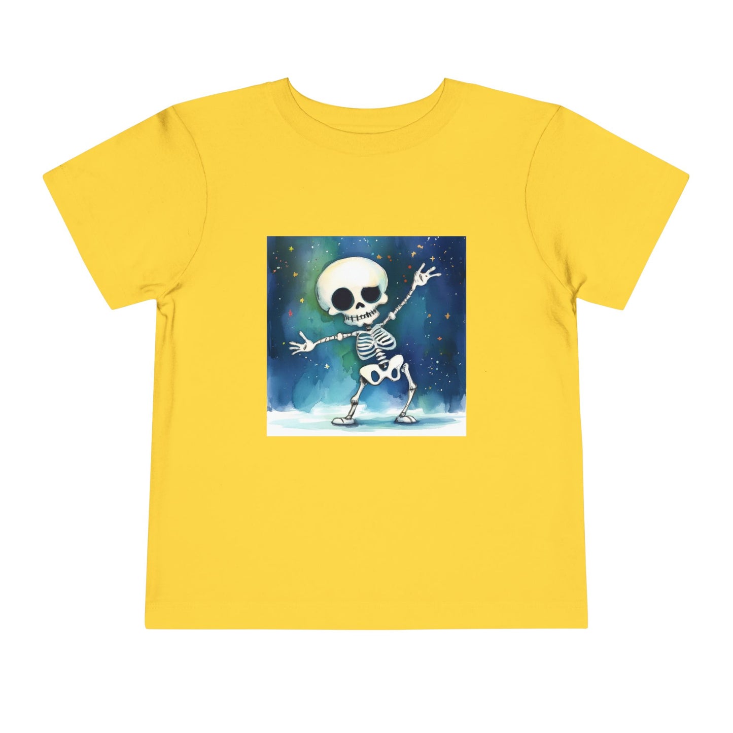 Cute Dancing Skeleton Toddler Short Sleeve Tee