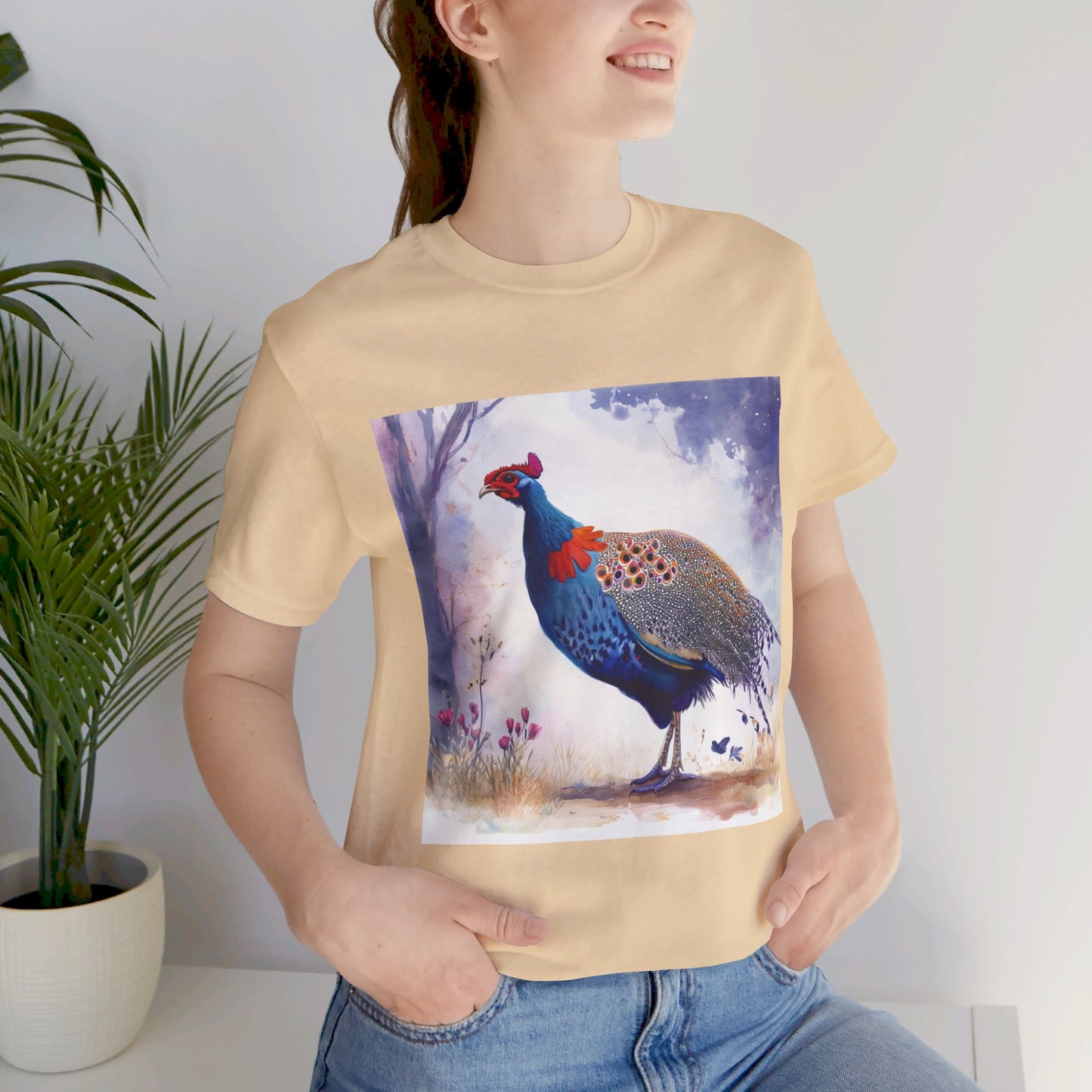 Cute Guinea Fowl Unisex Jersey Short Sleeve Tee