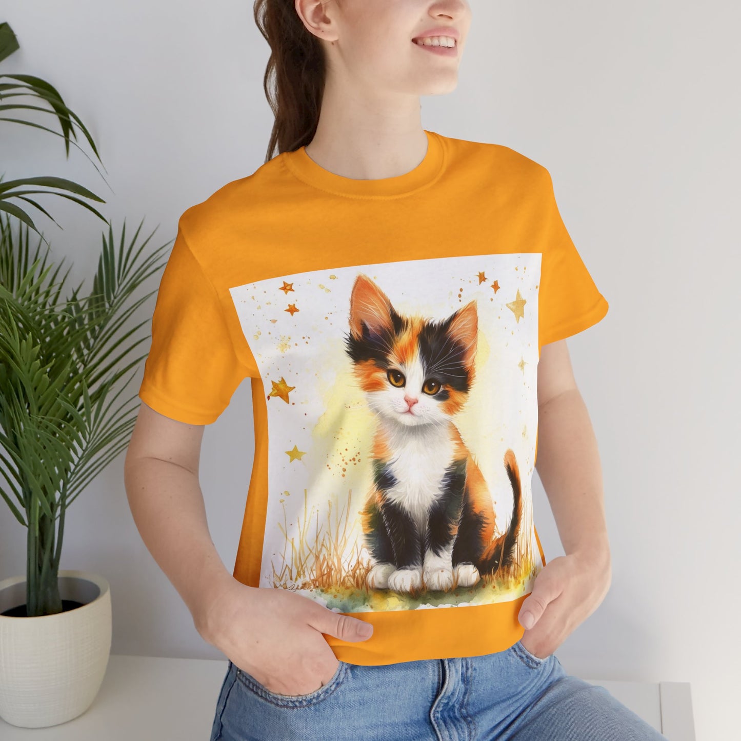 Cute Calico Kitten Unisex Jersey Short Sleeve Tee