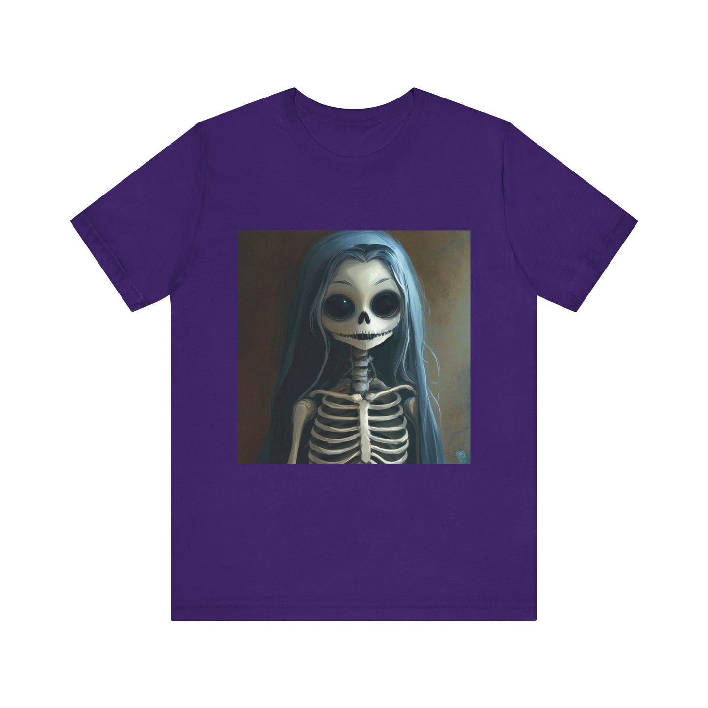 Blue Hair Skeleton Unisex Jersey Short Sleeve Tee