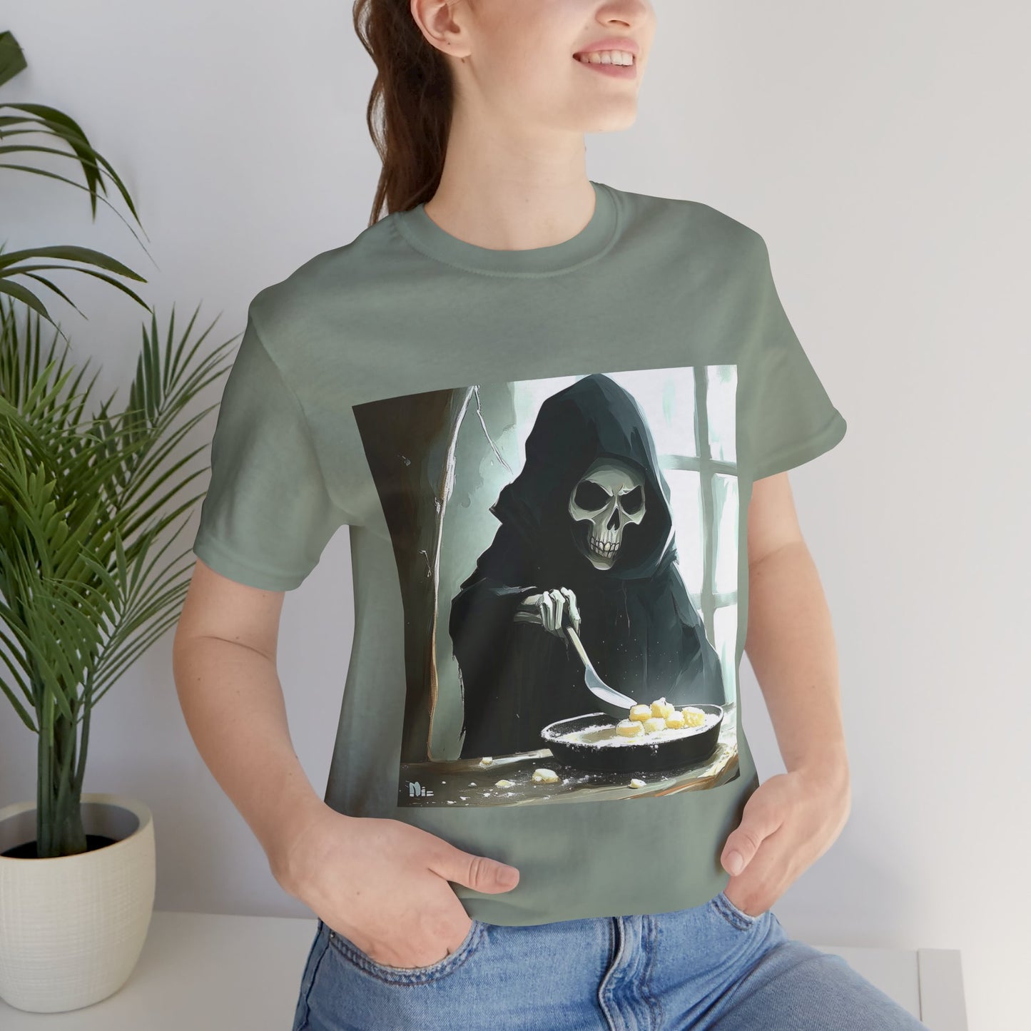 Grim Reaper Baking Unisex Jersey Short Sleeve Tee