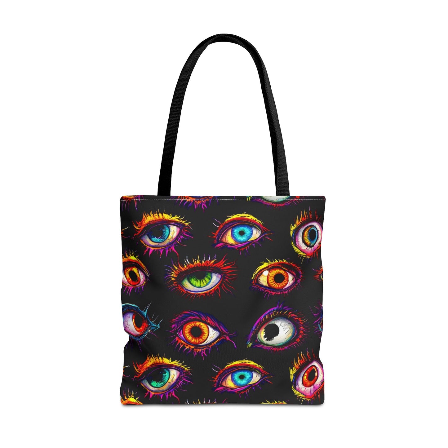 Colorful Spooky Eye Pattern Tote Bag (AOP)