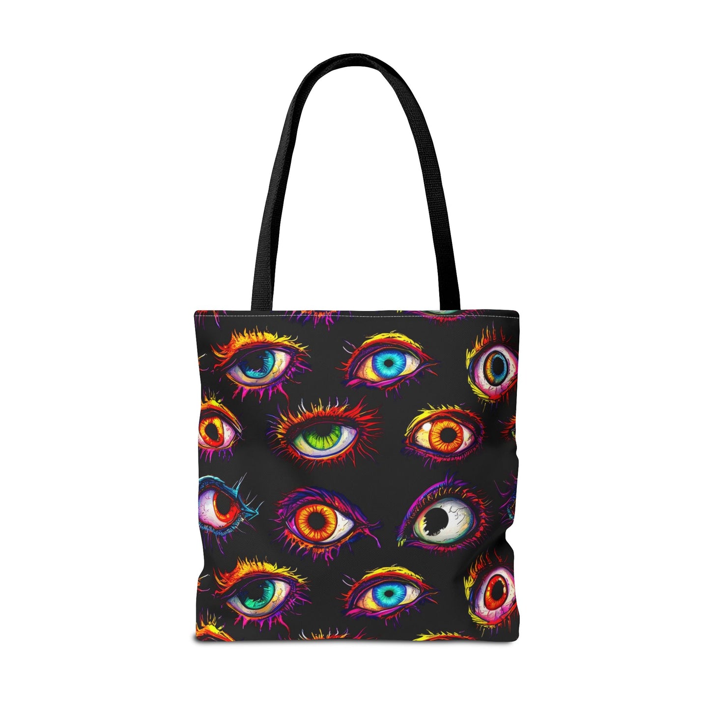 Colorful Spooky Eye Pattern Tote Bag (AOP)