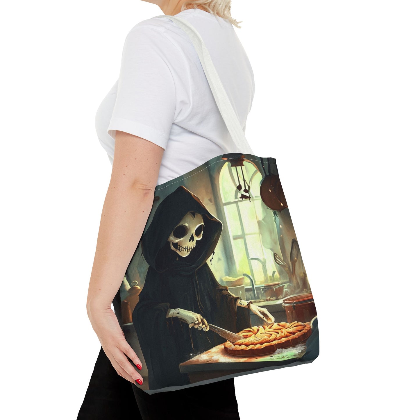 Grim Reaper Baking Pie Tote Bag (AOP)