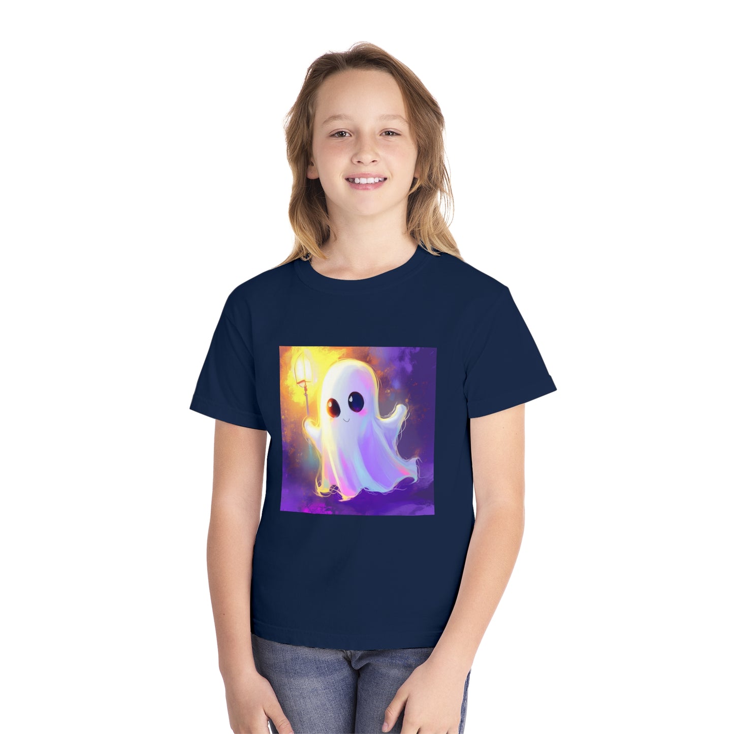 Cute Cartoon Ghost Youth Midweight Tee