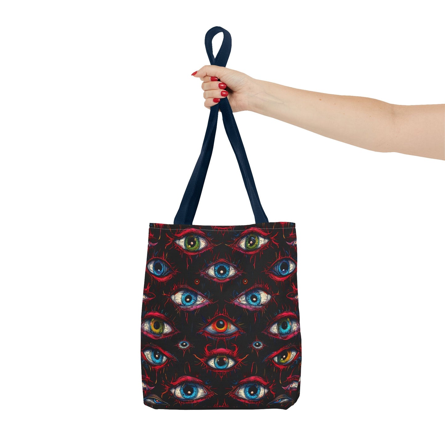 Creepy Eye Pattern Tote Bag (AOP)