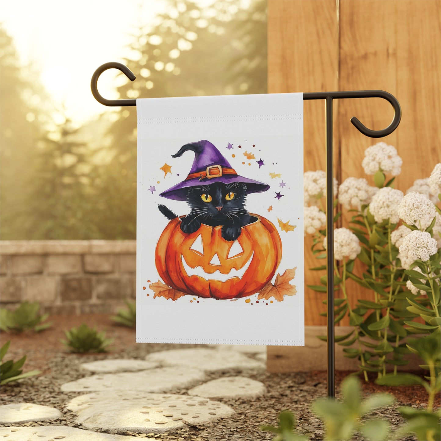 Cute Halloween Cat Garden & House Banner