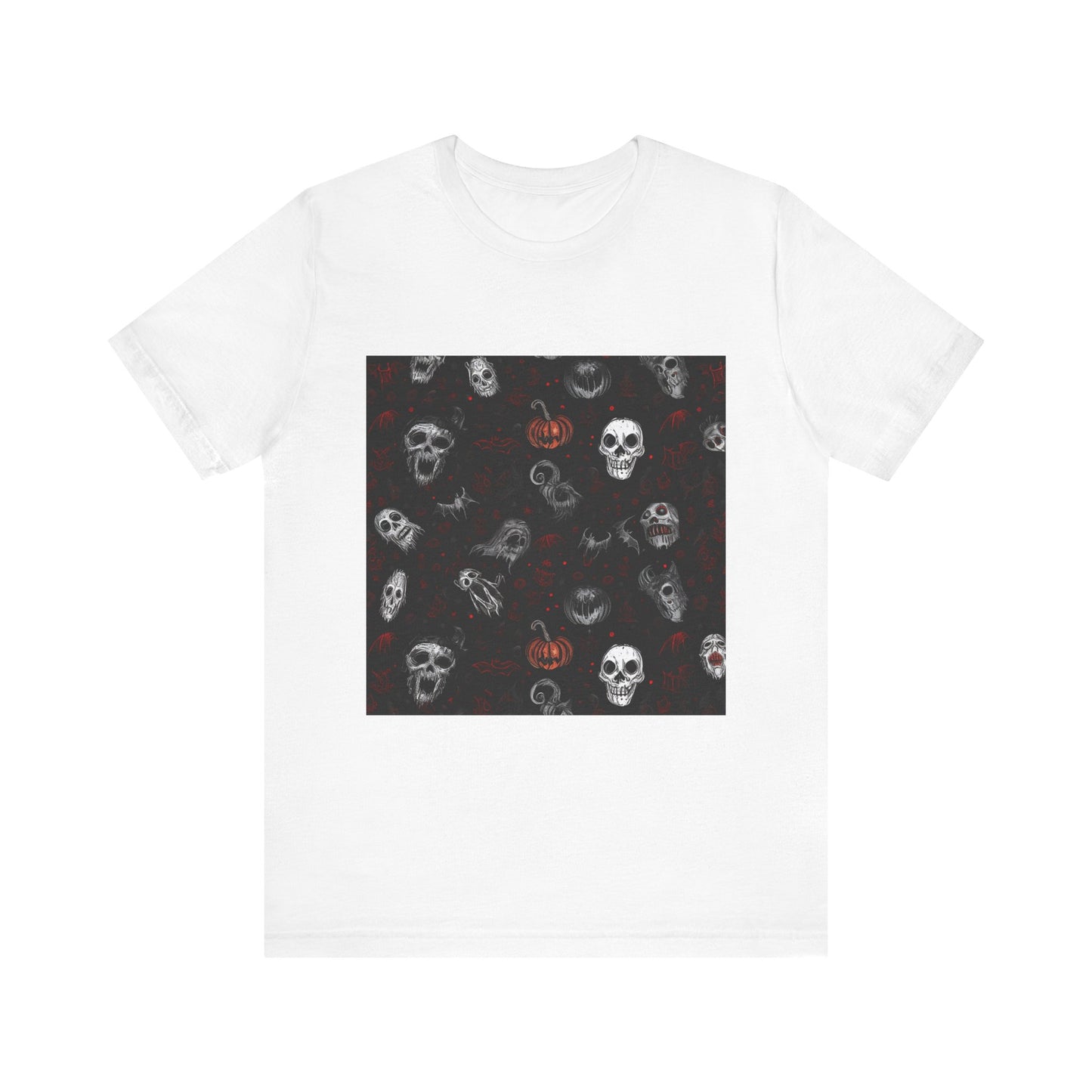 Scary Halloween Pattern Unisex Jersey Short Sleeve Tee