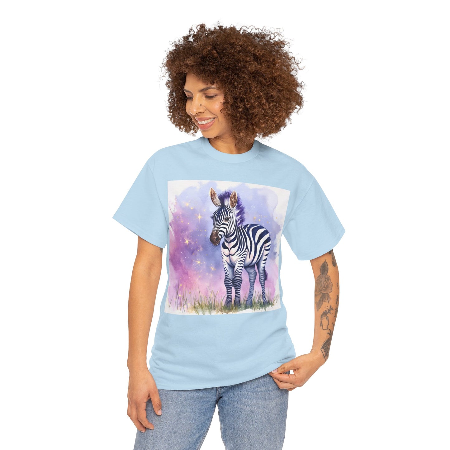 Adorable Zebra Unisex Heavy Cotton Tee